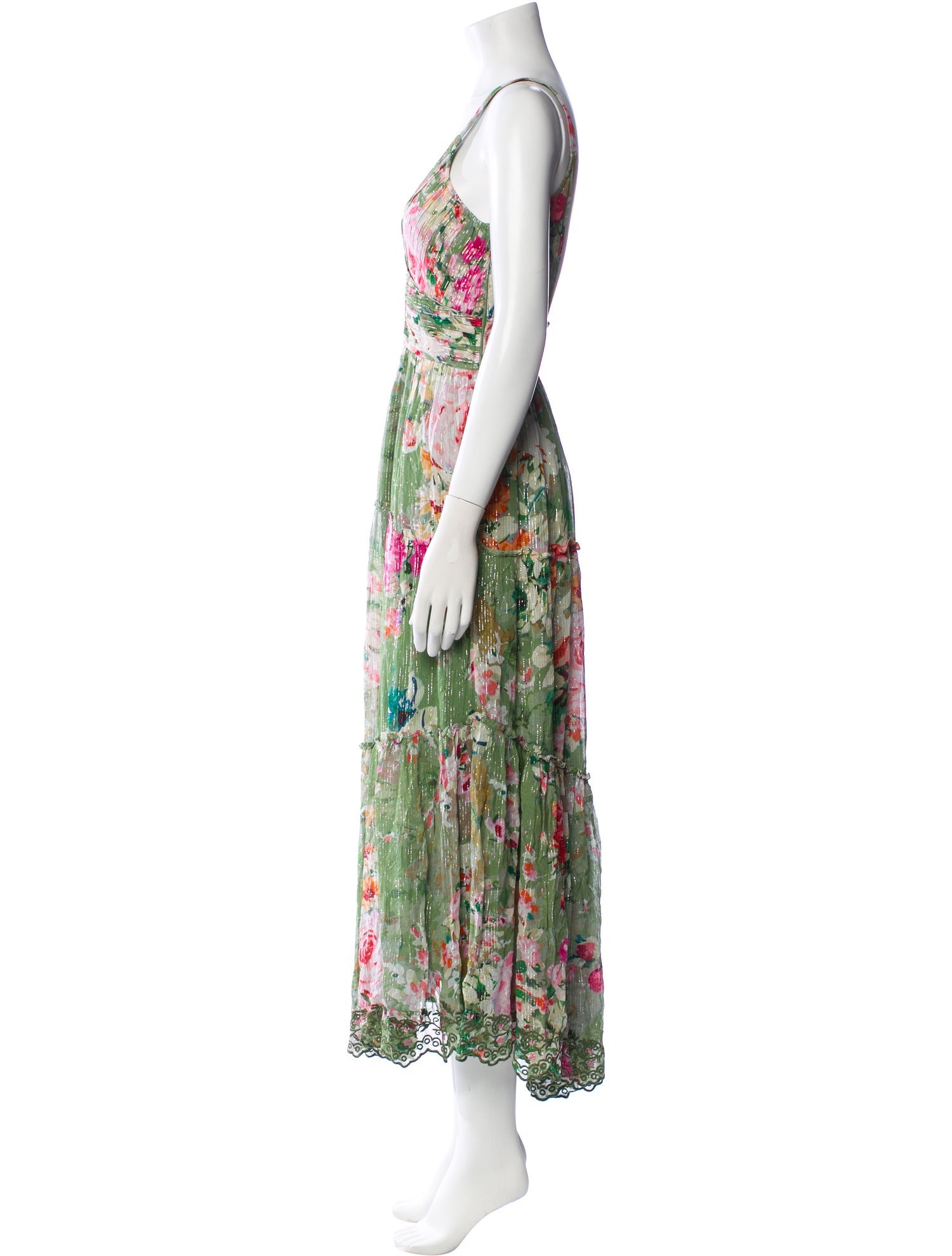 Hemant and Nandita Floral Print Long Dress