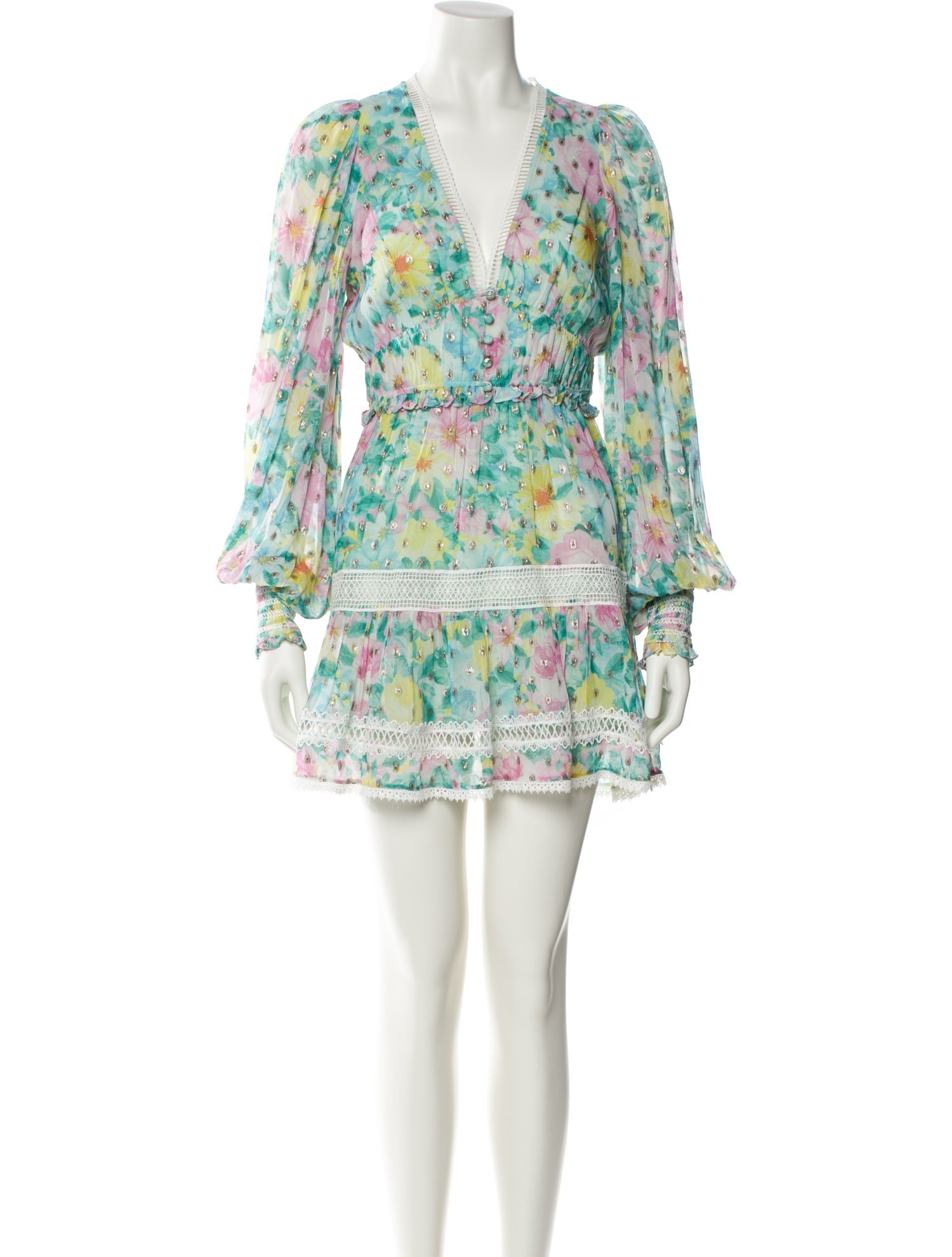 Hemant and Nandita Floral Print Mini Dress