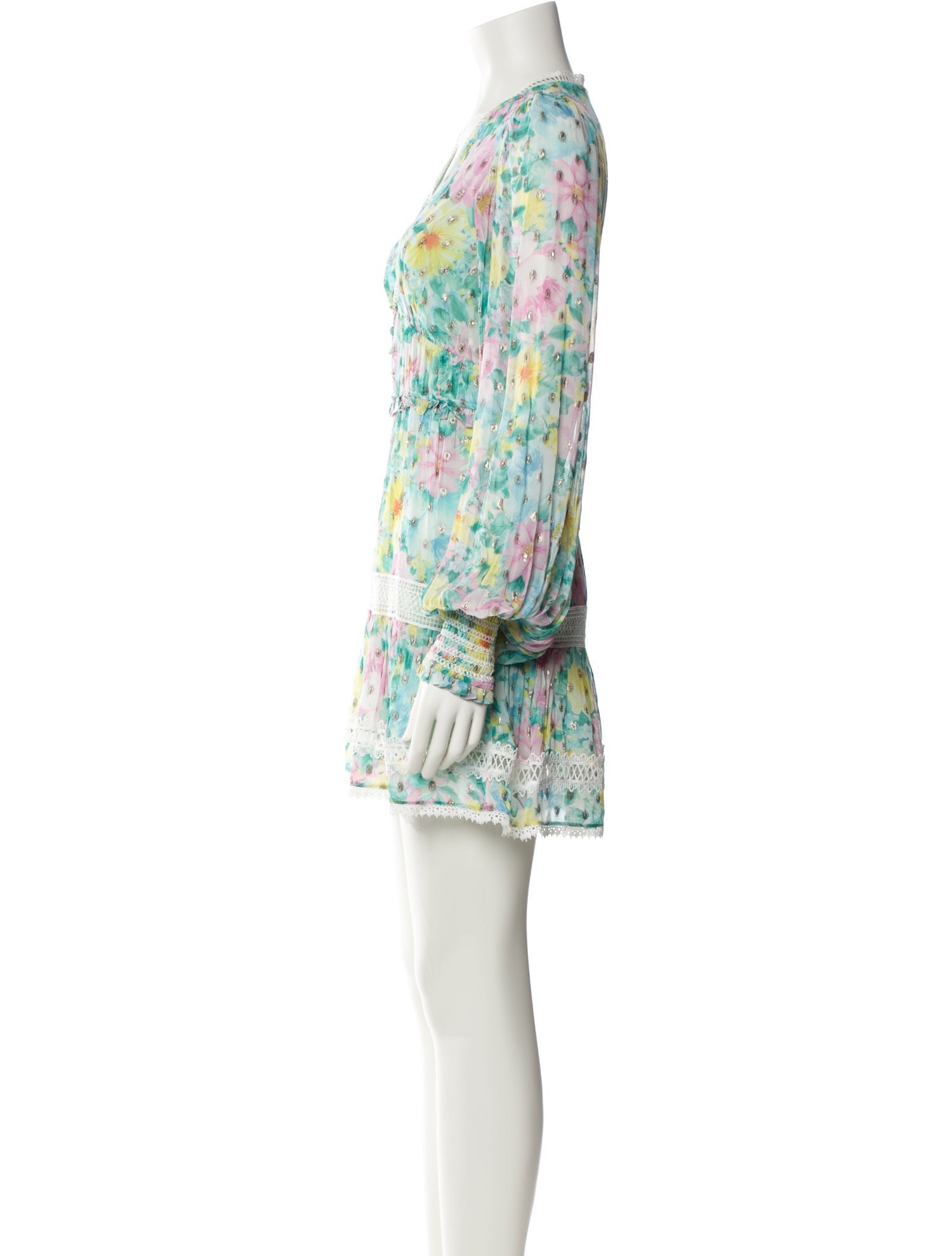 Hemant and Nandita Floral Print Mini Dress