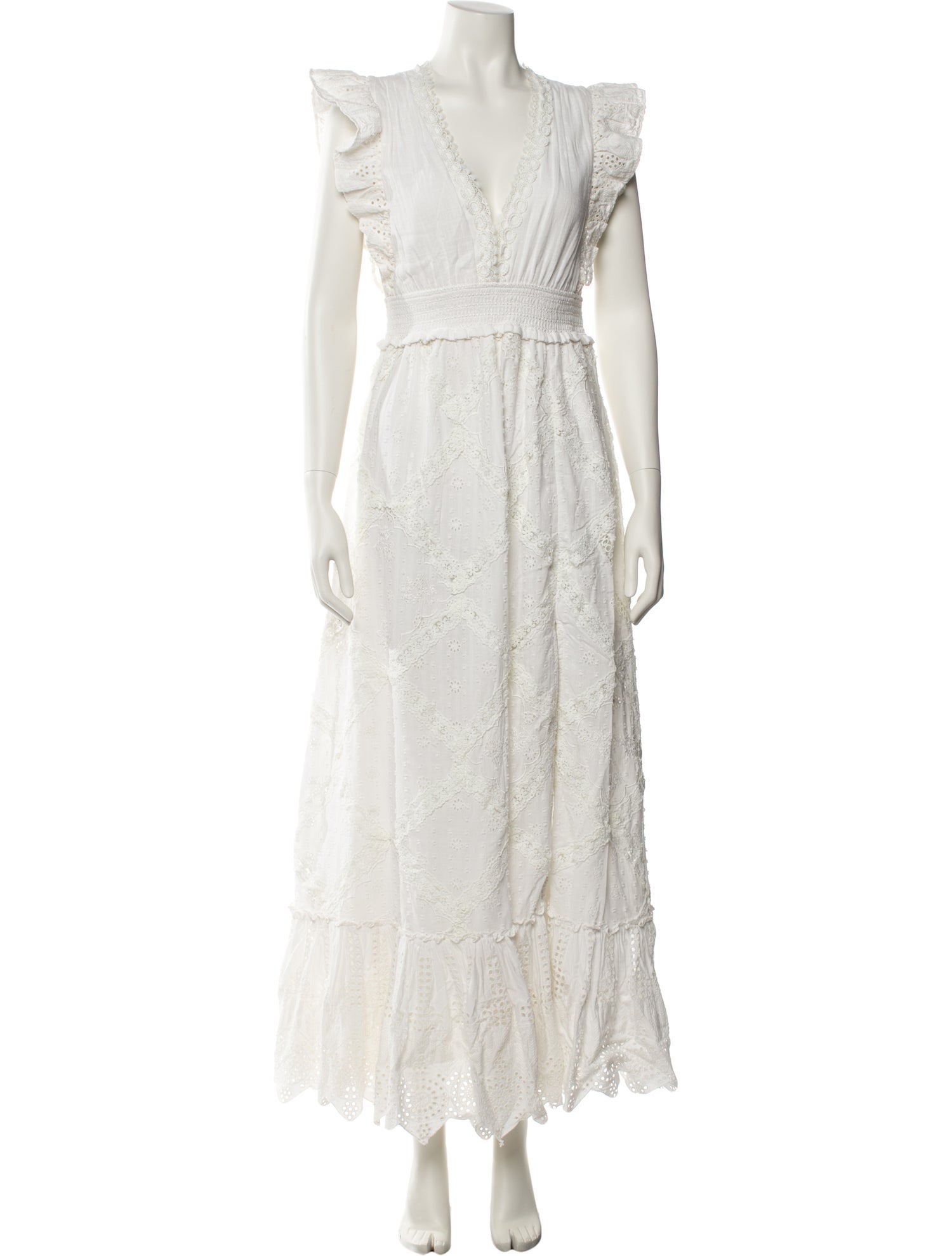 Hemant and Nandita V-Neck Long Dress