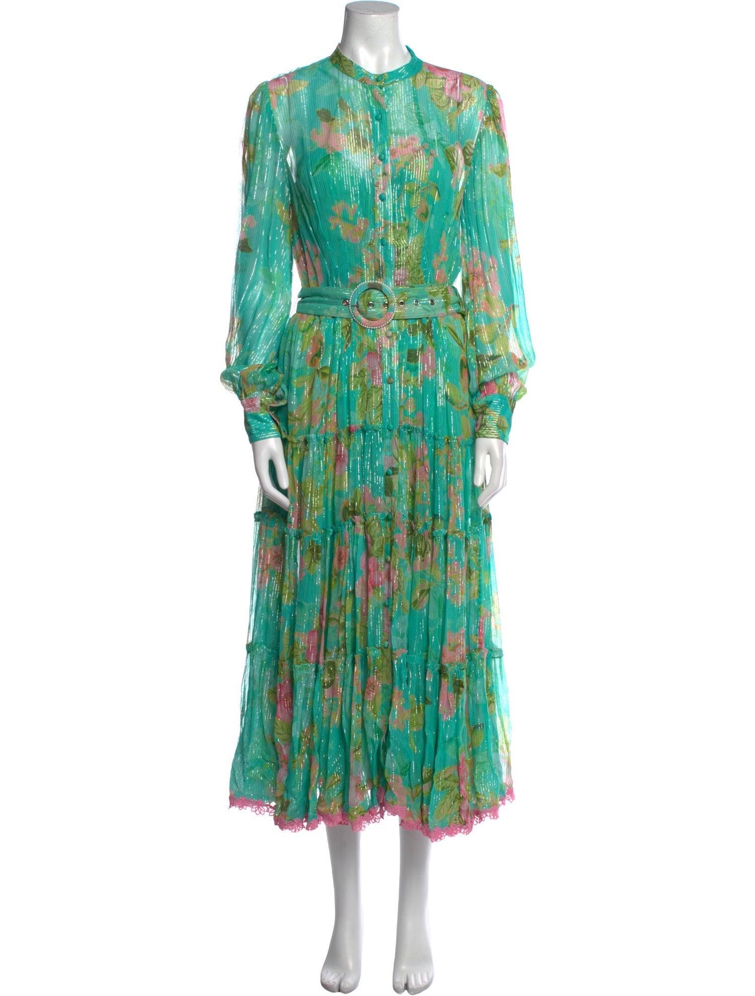 Hemant and Nandita Floral Print Long Dress