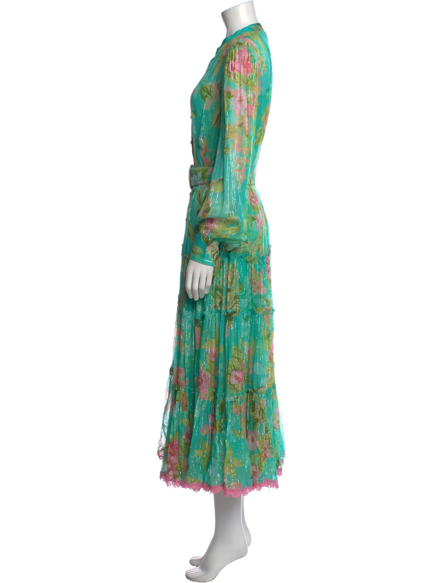 Hemant and Nandita Floral Print Long Dress