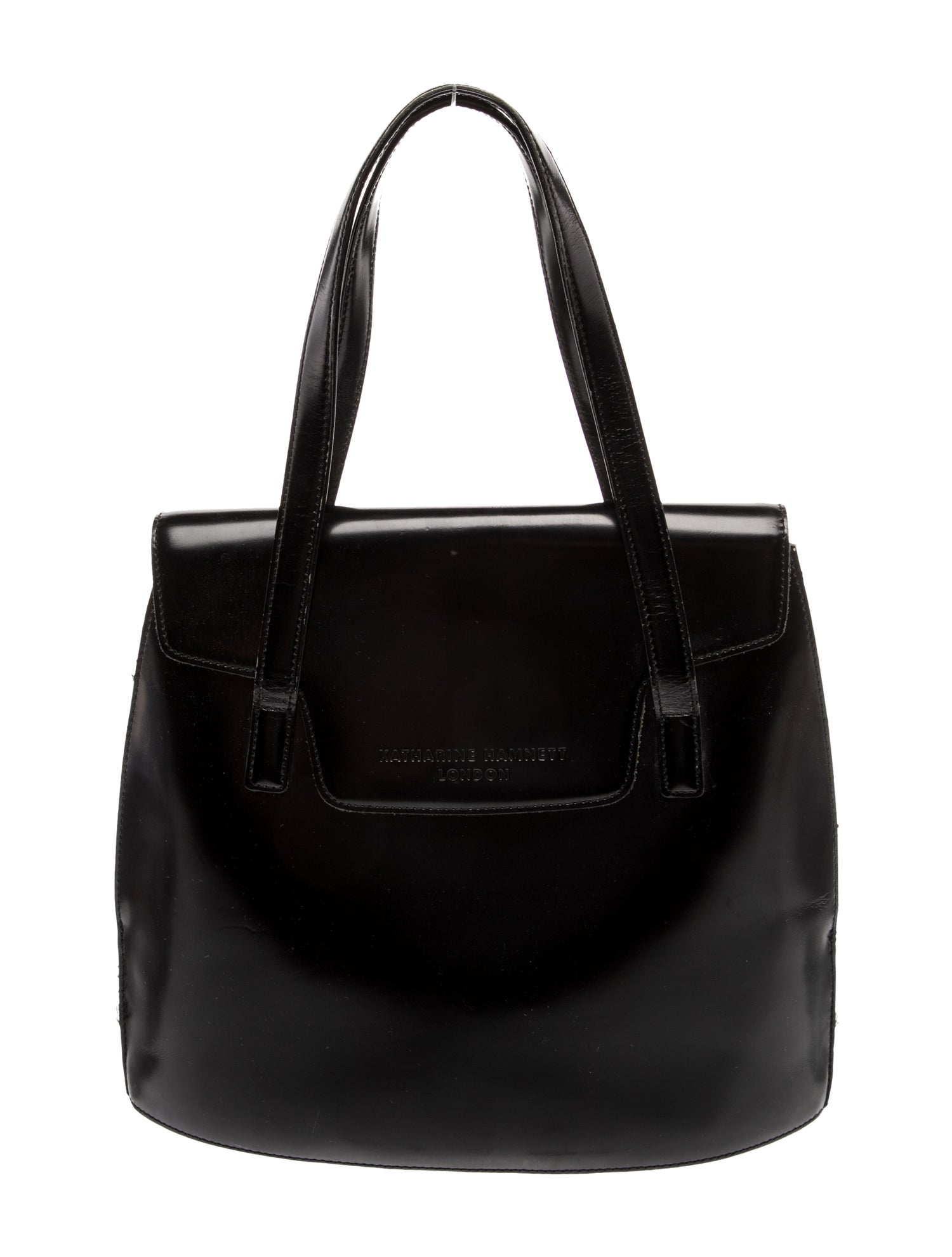 KATHARINE HAMNETT LONDON バック Katharine Hamnett London Leather Frame Bag - Black Crossbody