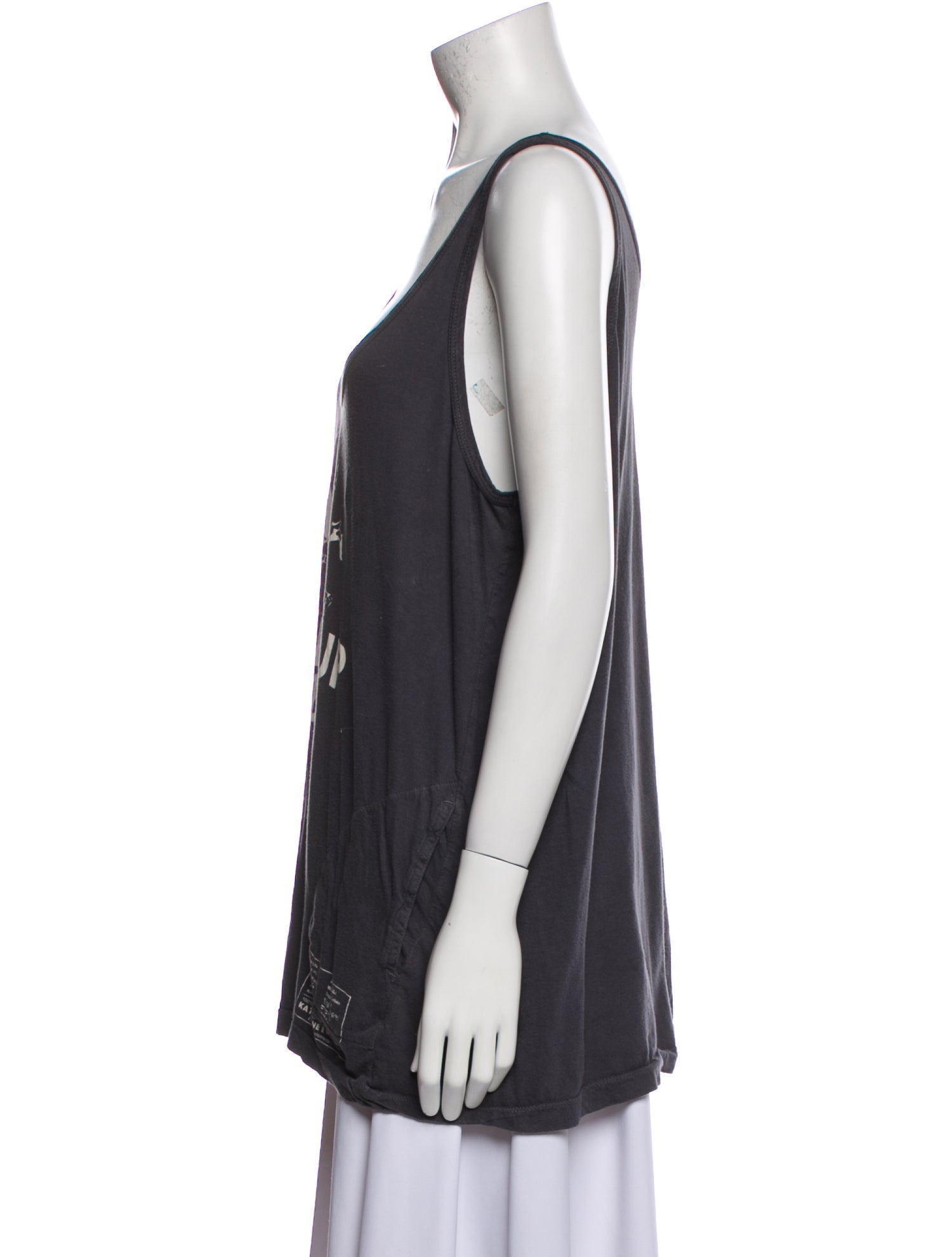 Katharine Hamnett London Graphic Print Scoop Neck Top