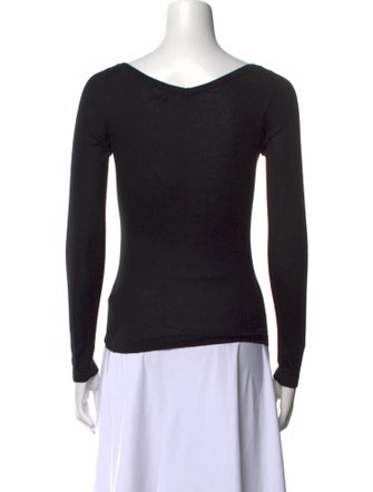 Katharine Hamnett London Scoop Neck Long Sleeve Top