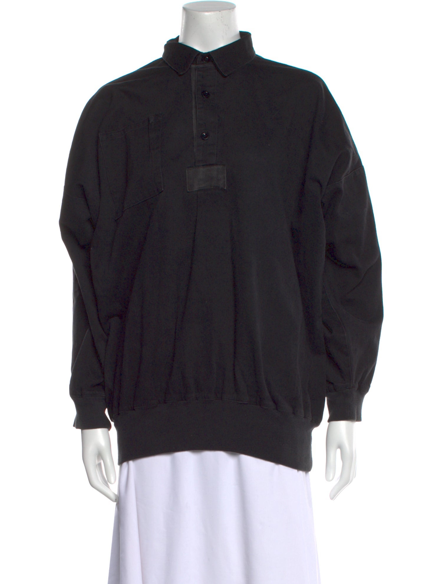 Katharine Hamnett London Mock Neck Long Sleeve Sweatshirt