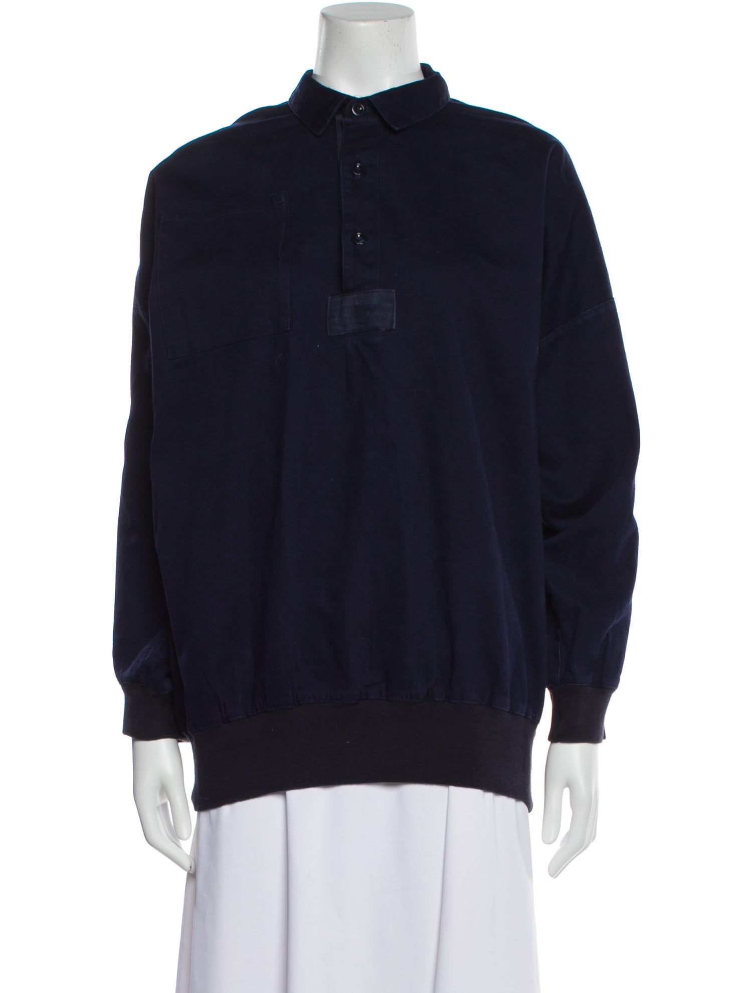 Katharine Hamnett London Mock Neck Long Sleeve Sweatshirt