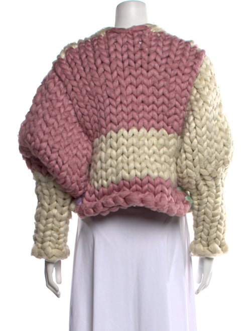 Hope Macaulay Colorblock Pattern Open Front Sweater