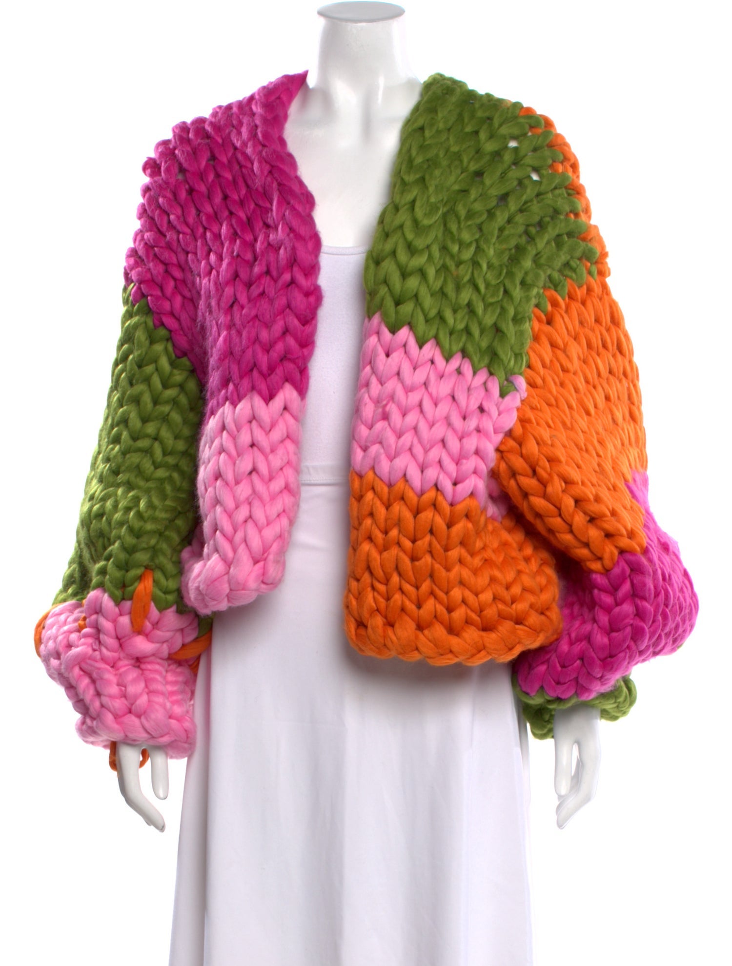 Hope Macaulay Nylon Colorblock Pattern Sweater