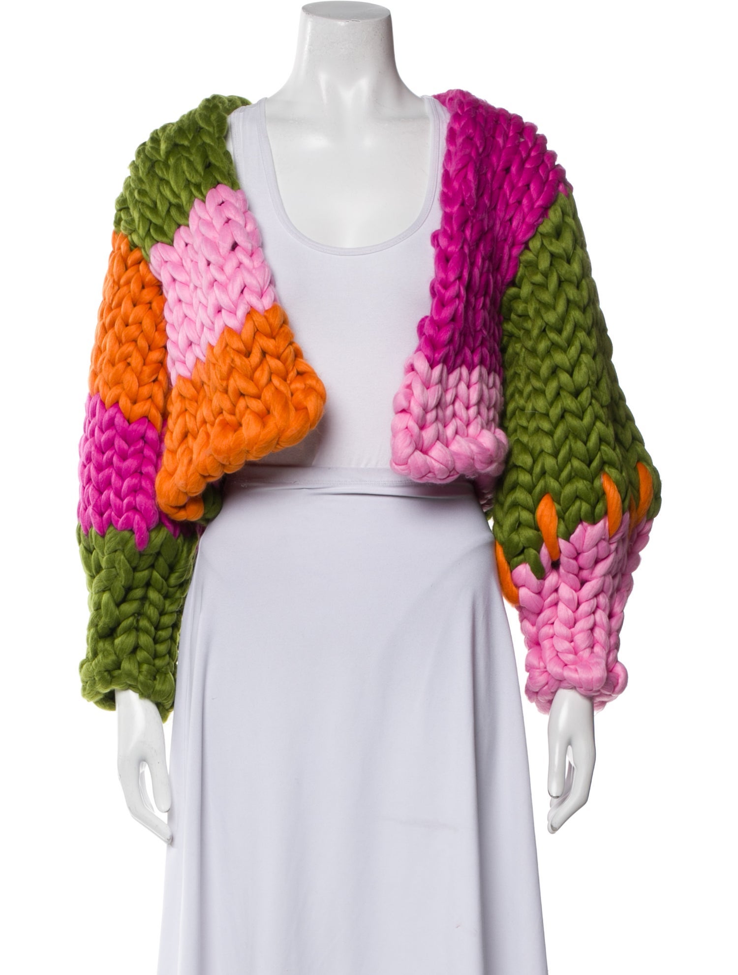 Hope Macaulay Silk Colorblock Pattern Sweater