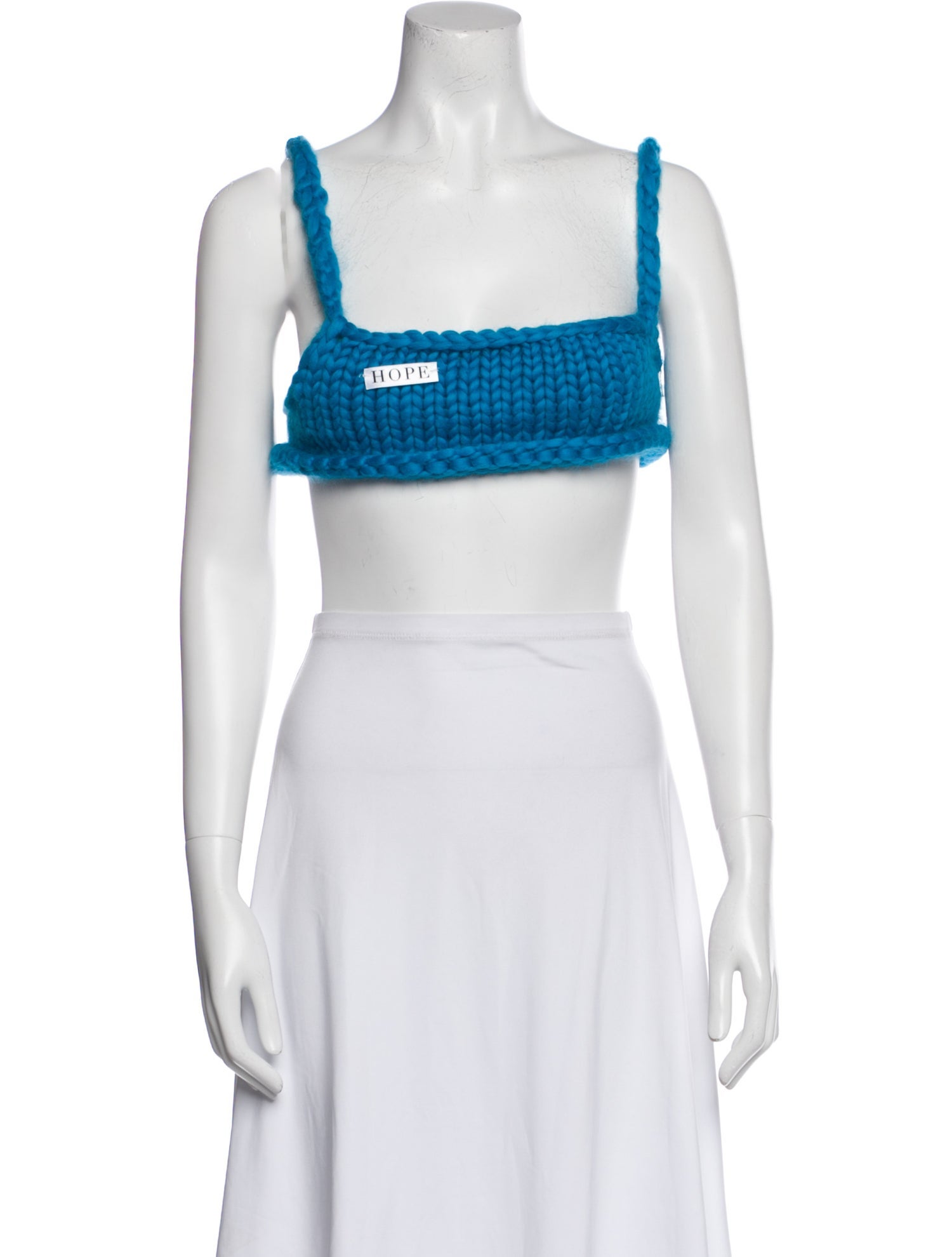 Hope Macaulay Merino Wool Square Neckline Crop Top w/ Tags