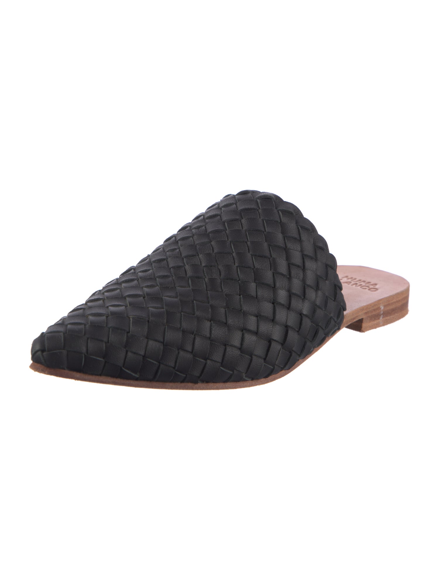 Huma Blanco Leather Braided Accents Mules