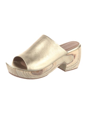 Huma Blanco Leather Animal Print Slides