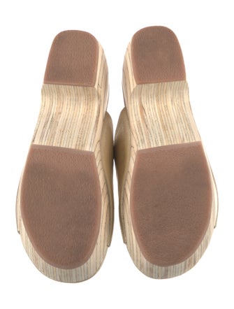 Huma Blanco Leather Animal Print Slides