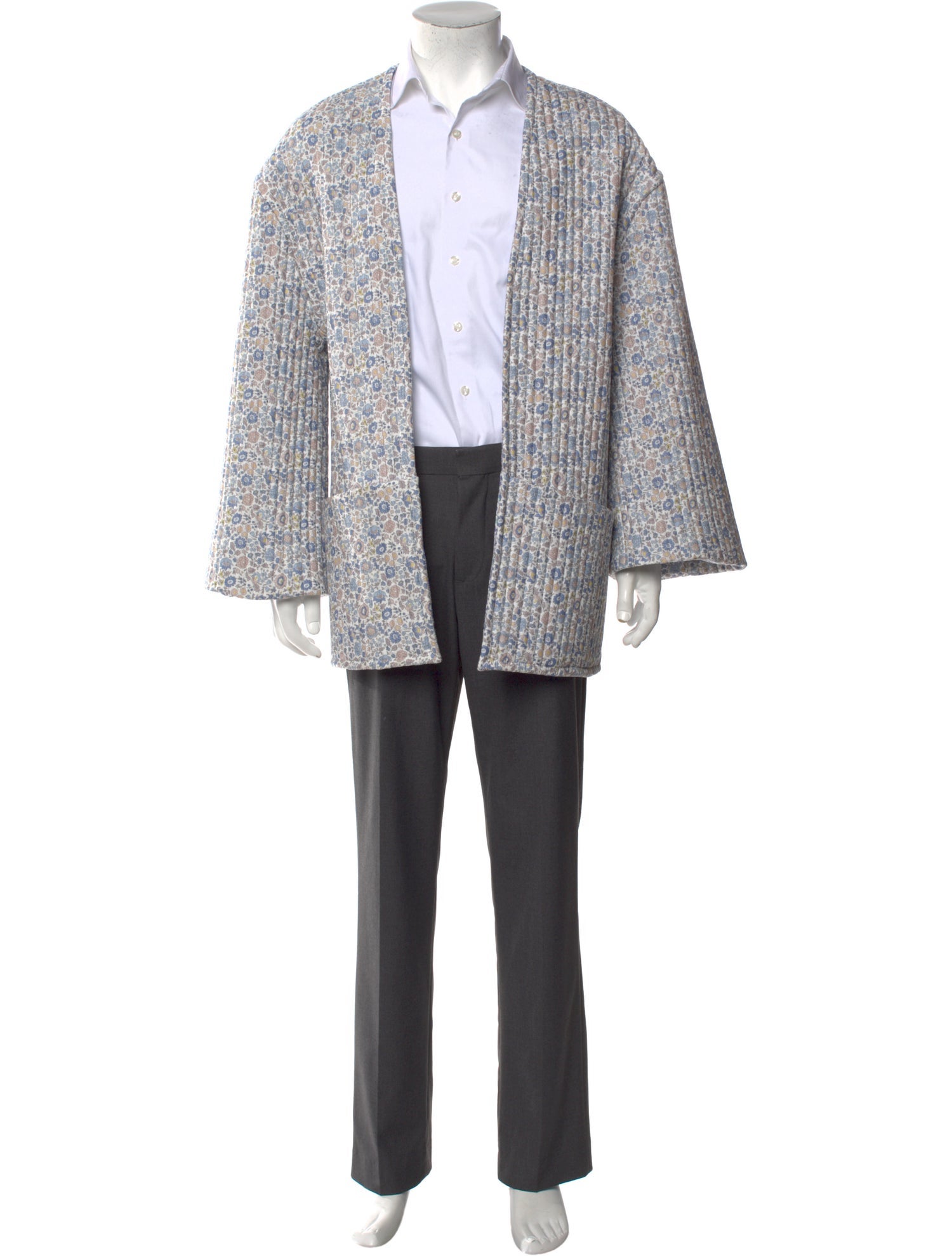 Hed Mayner Floral Print Cutout Accent Robe w/ Tags