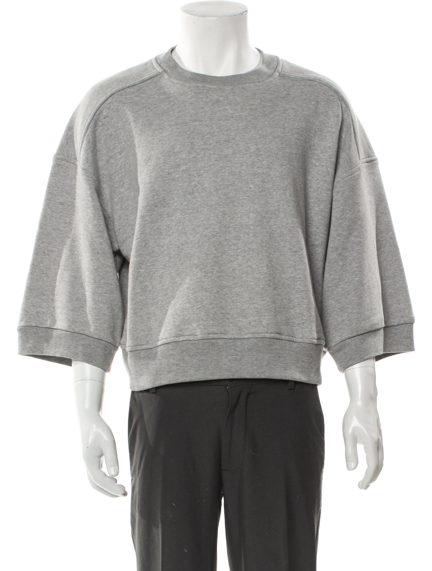 Hed Mayner Crew Neck Three-Quarter Sleeve Sweatshirt