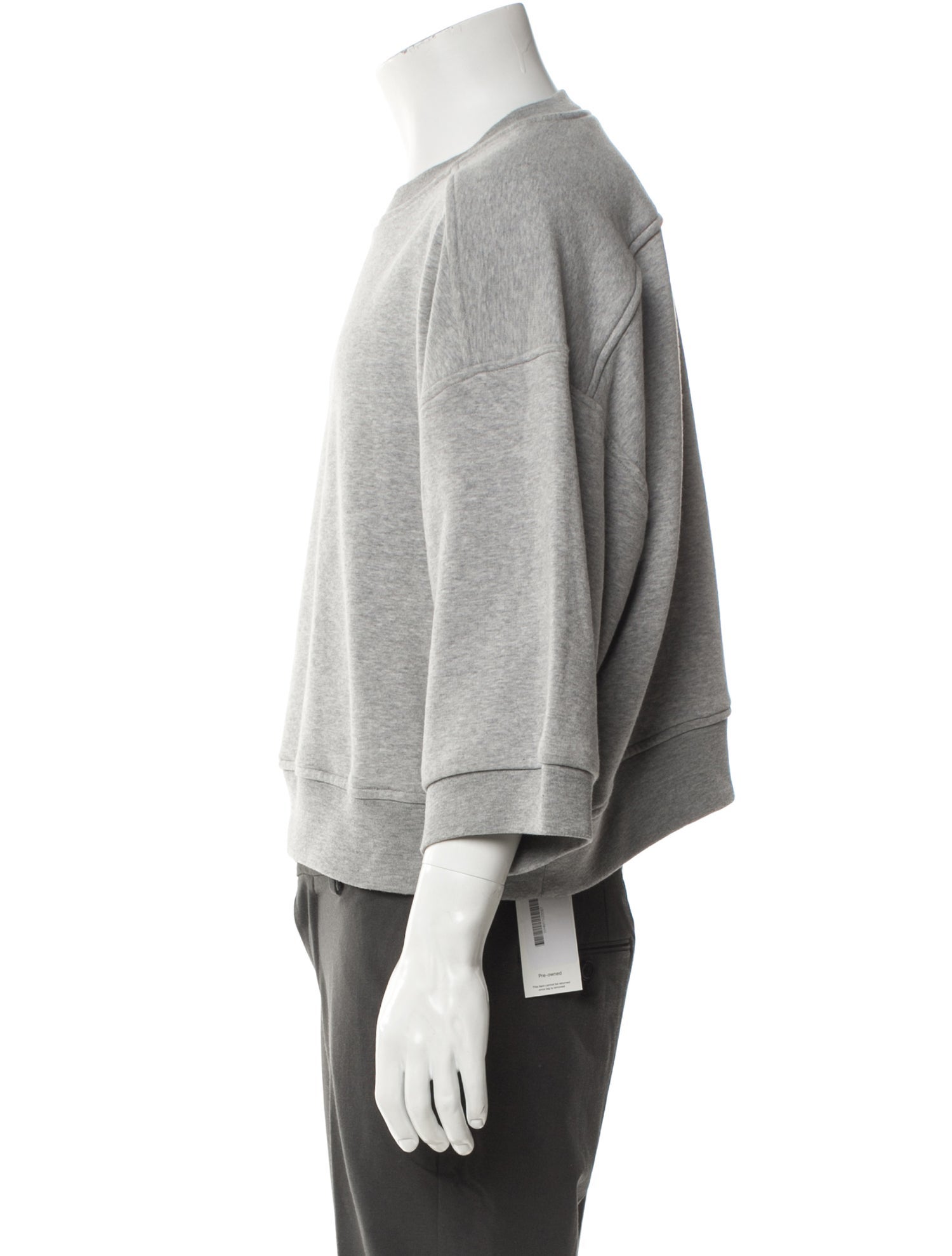 Hed Mayner Crew Neck Three-Quarter Sleeve Sweatshirt