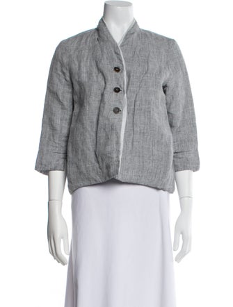 Hannoh Wessel Linen Tweed Pattern Evening Jacket