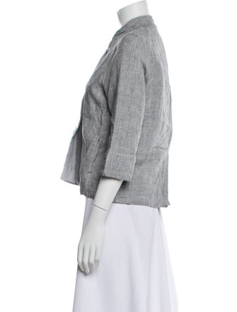Hannoh Wessel Linen Tweed Pattern Evening Jacket