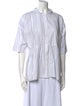 Hannoh Wessel Striped Short Sleeve Button-Up Top
