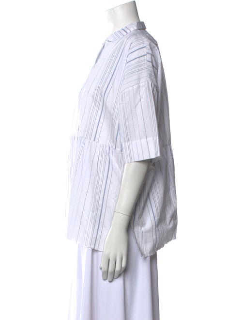 Hannoh Wessel Striped Short Sleeve Button-Up Top