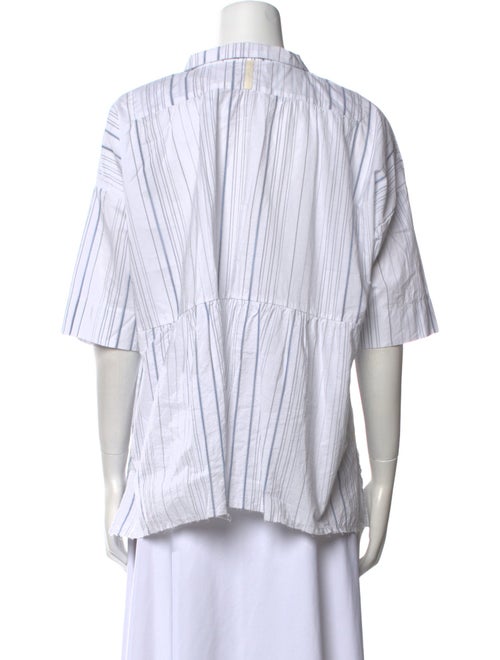 Hannoh Wessel Striped Short Sleeve Button-Up Top