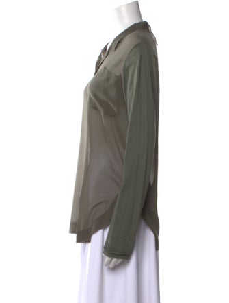 Hannoh Wessel Silk Long Sleeve Button-Up Top