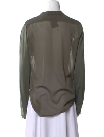 Hannoh Wessel Silk Long Sleeve Button-Up Top