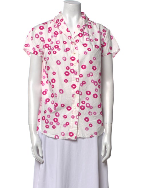 Hannoh Wessel Printed Short Sleeve Button-Up Top