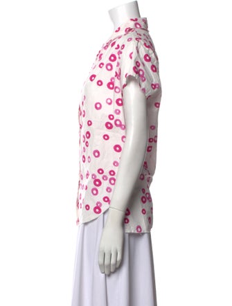 Hannoh Wessel Printed Short Sleeve Button-Up Top