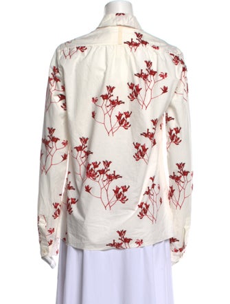 Hannoh Wessel Printed Long Sleeve Button-Up Top