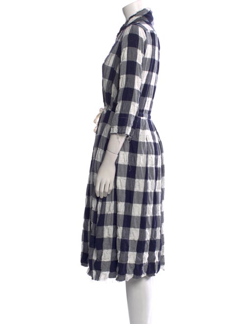 Hannoh Wessel Plaid Print Midi Length Dress
