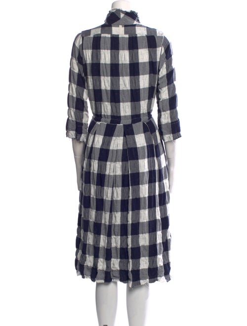 Hannoh Wessel Plaid Print Midi Length Dress
