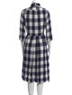 Hannoh Wessel Plaid Print Midi Length Dress