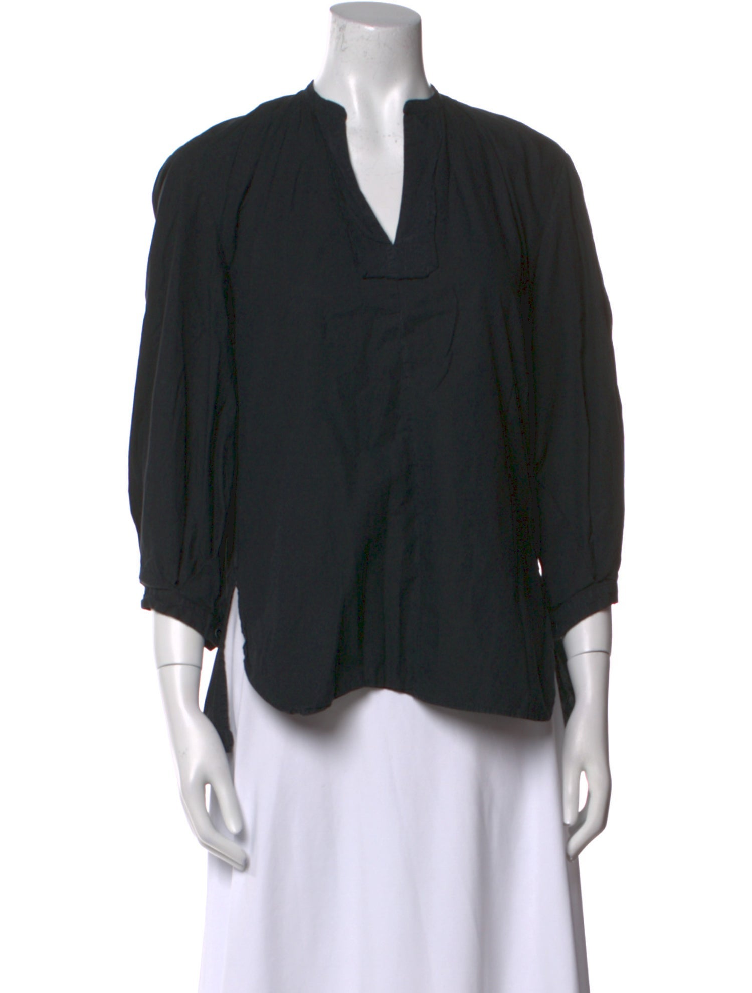 Hannoh Wessel V-Neck Three-Quarter Sleeve Blouse