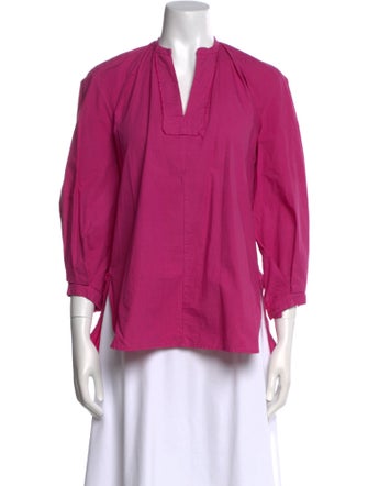 Hannoh Wessel V-Neck Three-Quarter Sleeve Blouse