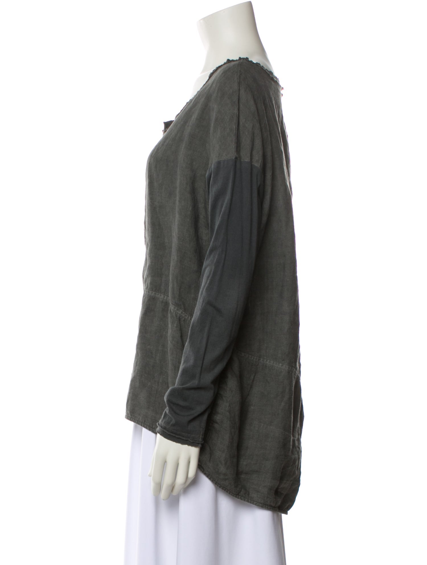 Hannoh Wessel Linen Scoop Neck Sweatshirt