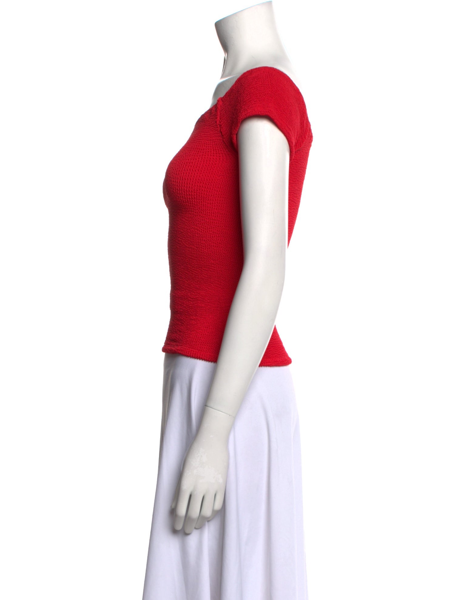 Hunza G Bateau Neckline Short Sleeve Top w/ Tags