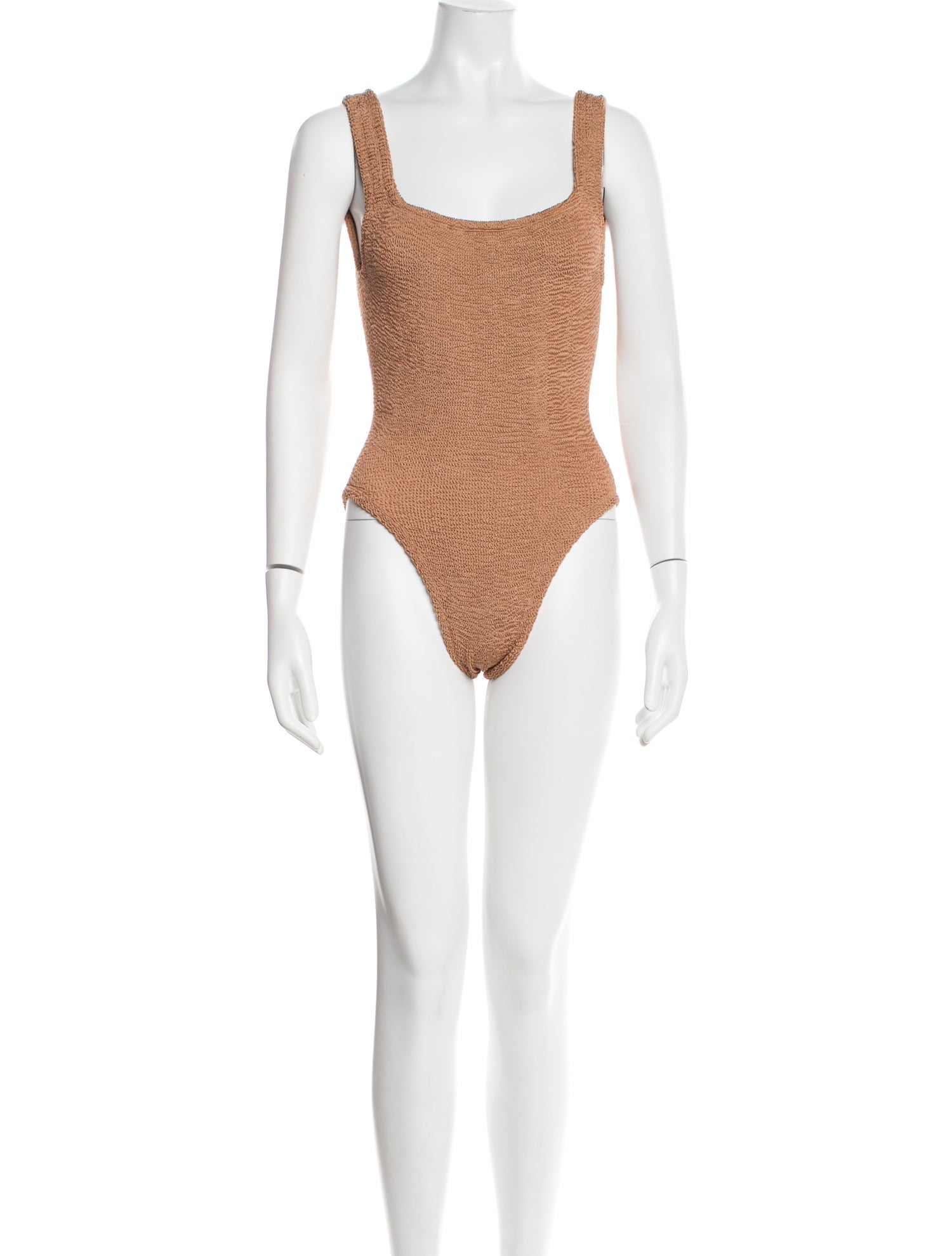Hunza G Nylon Square Neckline Bodysuit w/ Tags