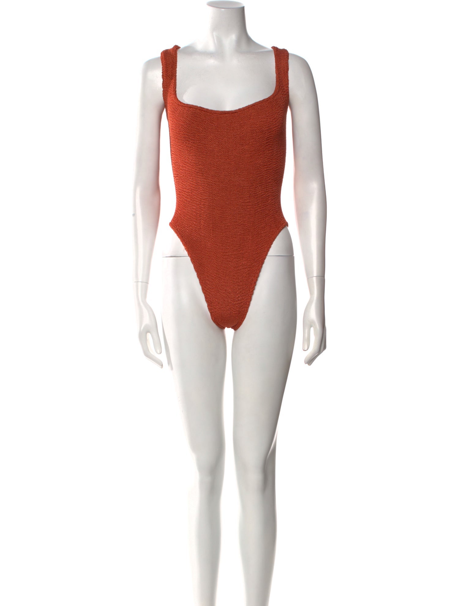 Hunza G Nylon Square Neckline Bodysuit