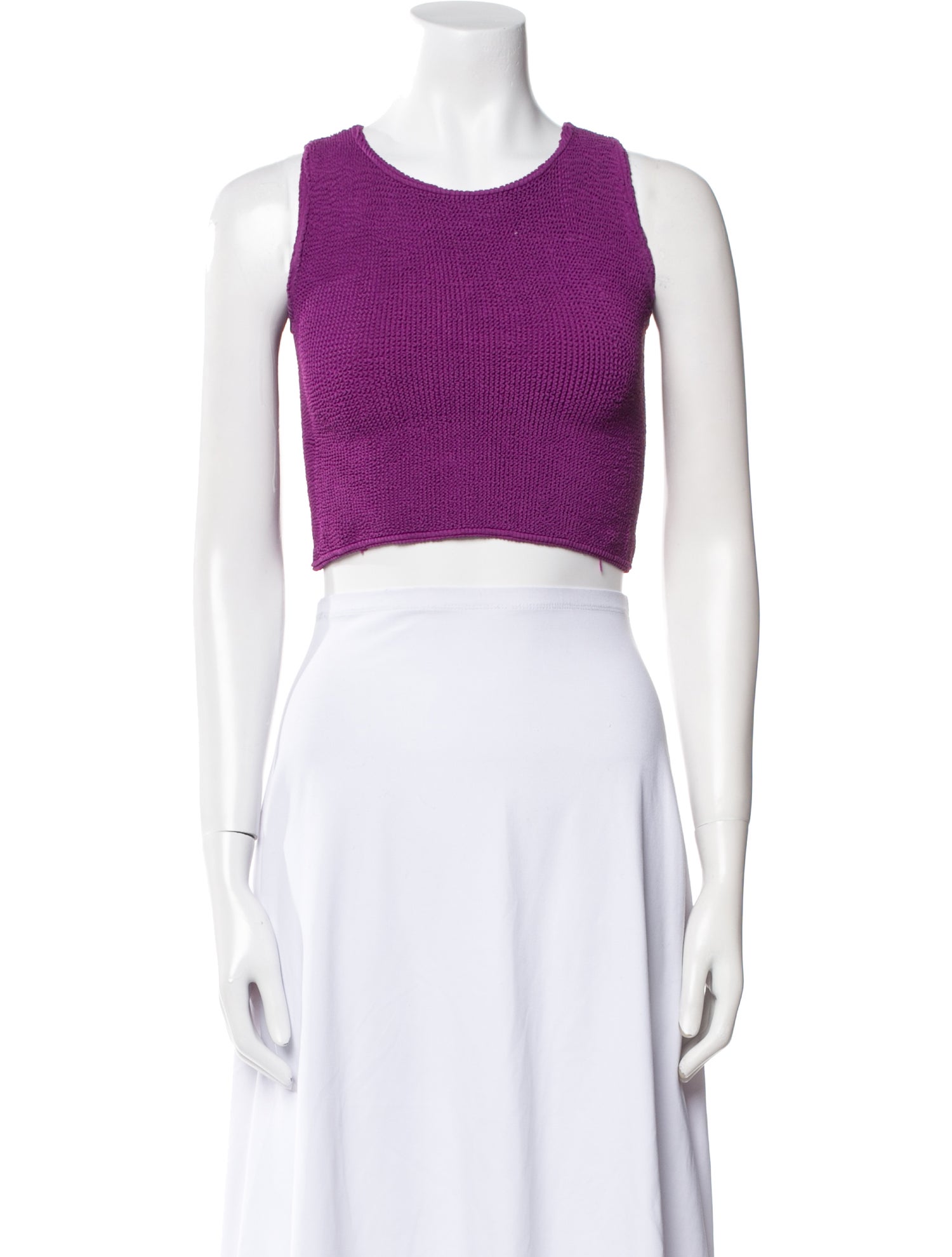 Hunza G Nylon Crew Neck Crop Top