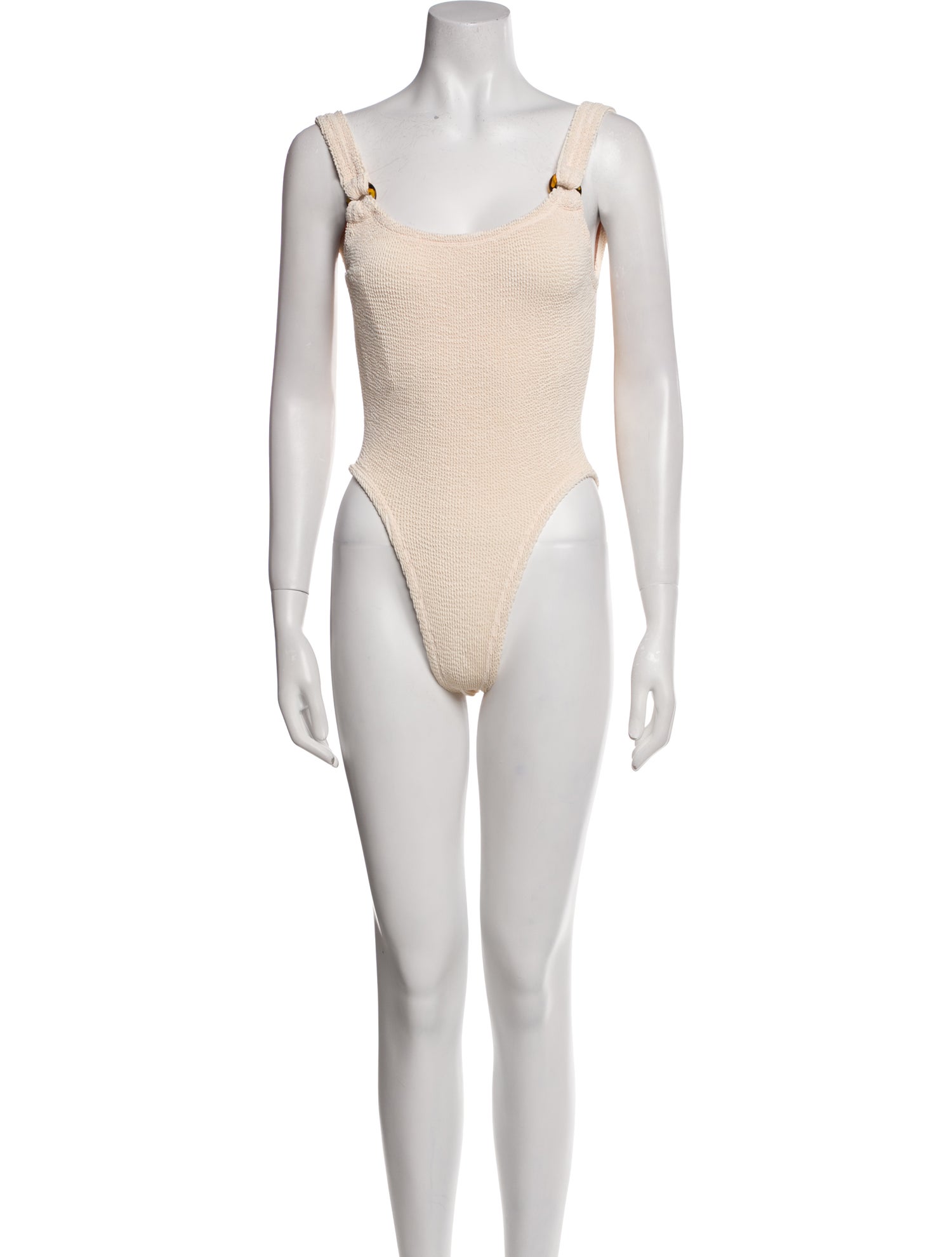 Hunza G Nylon Square Neckline Bodysuit