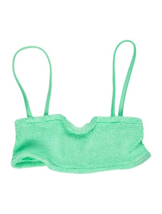 Hunza G Printed Scalloped Accent Top