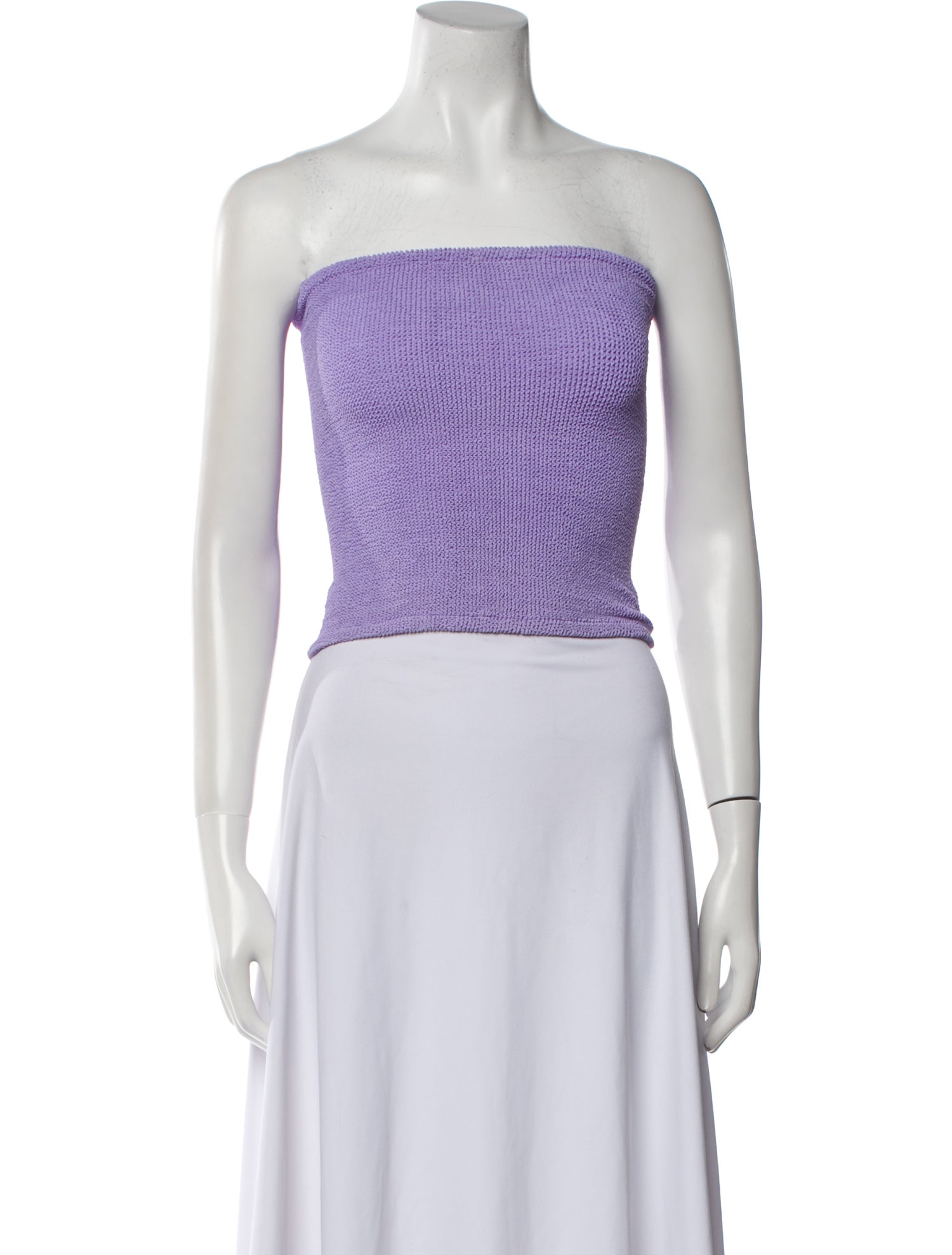 Hunza G Nylon Strapless Crop Top