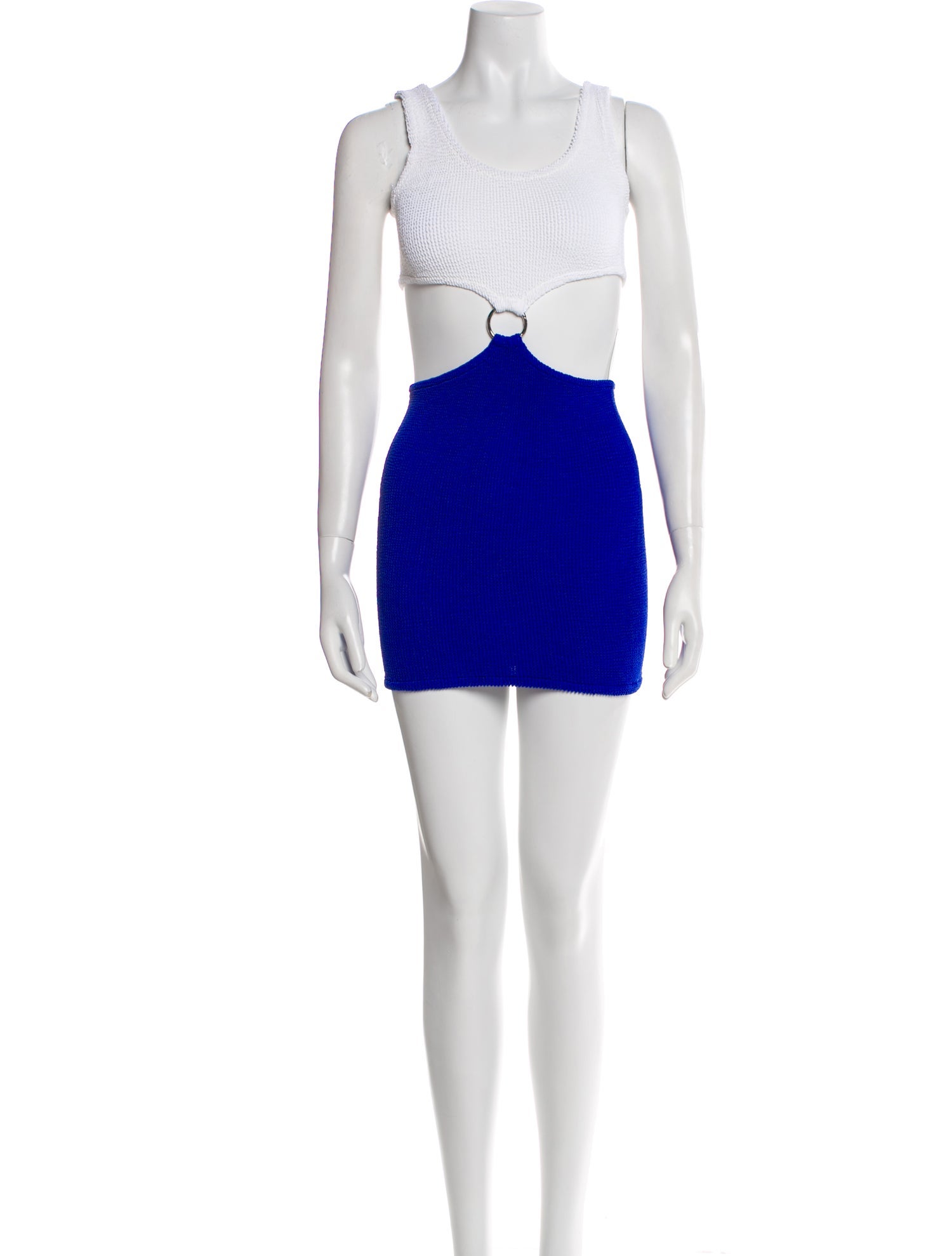 Hunza G Colorblock Pattern Mini Dress w/ Tags