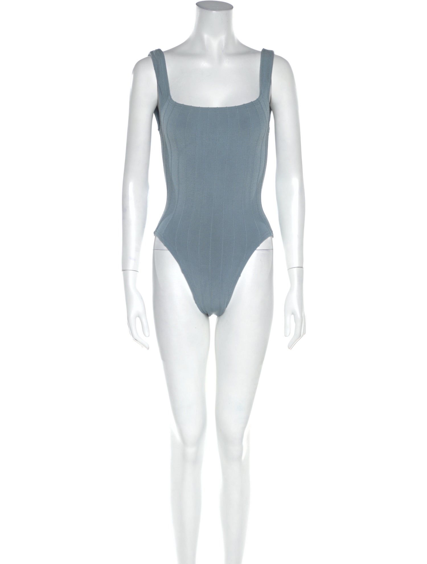 Hunza G Nylon Square Neckline Bodysuit