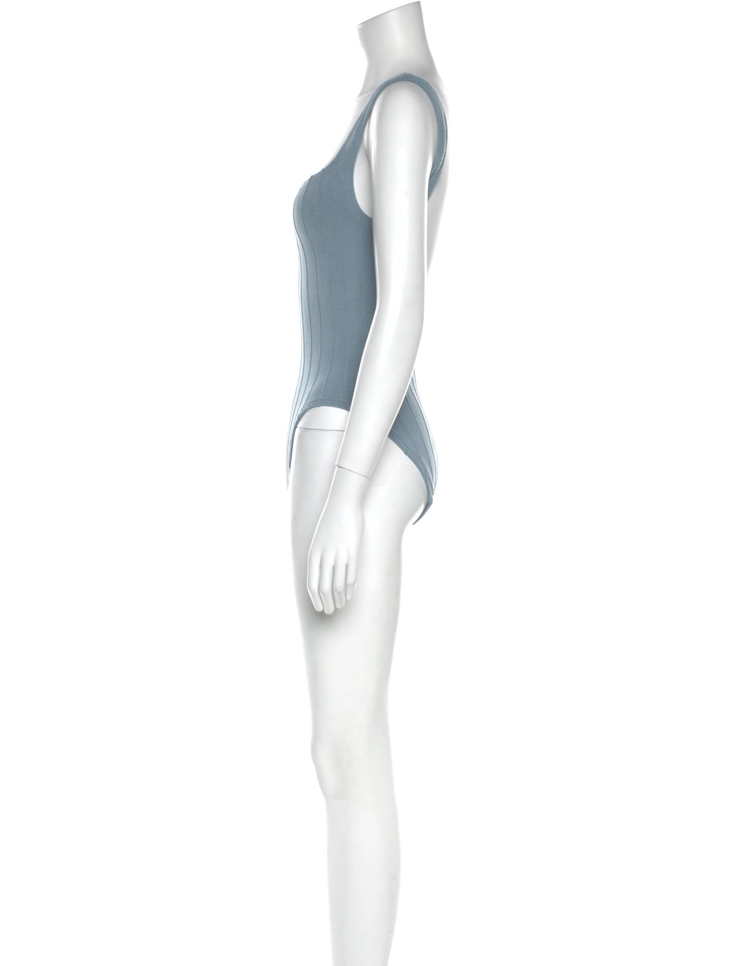 Hunza G Nylon Square Neckline Bodysuit