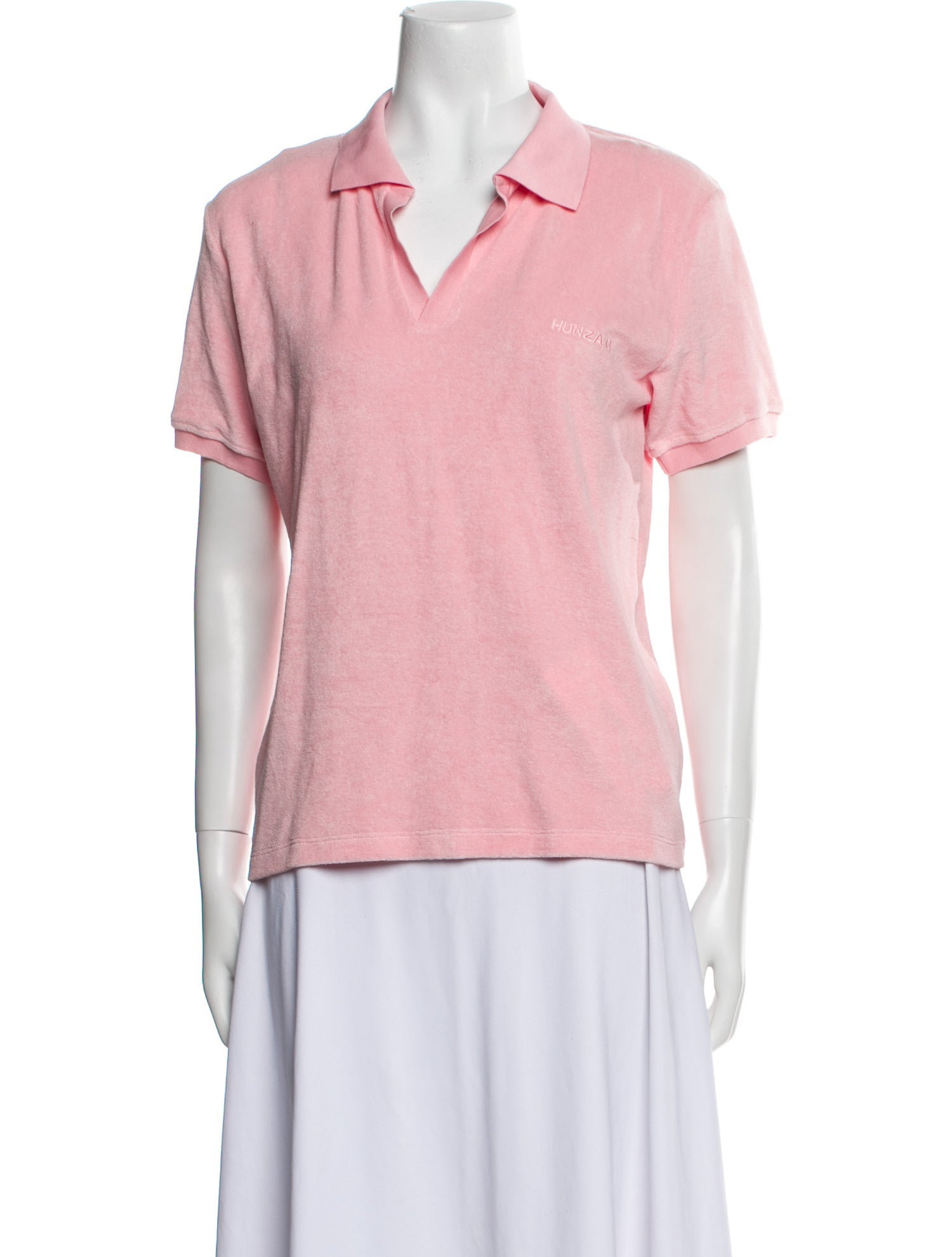 Hunza G V-Neck Short Sleeve Polo w/ Tags