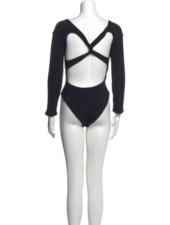 Hunza G Nylon Scoop Neck Bodysuit