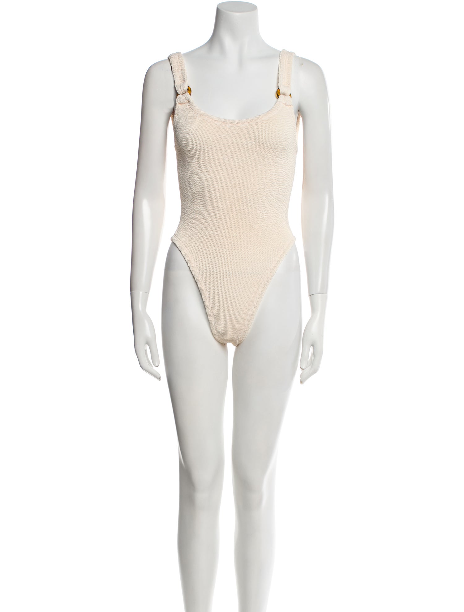 Hunza G Pleated Accents One-Piece